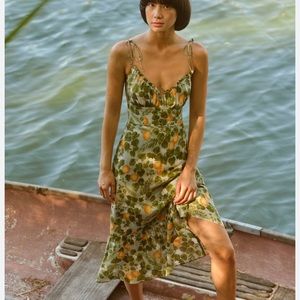 Reformation Embry Dress orange grove size 4